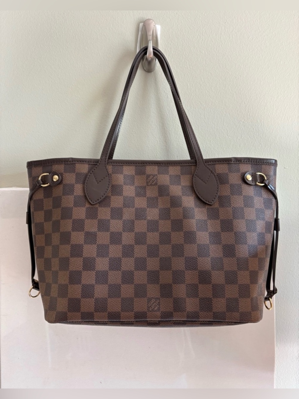 Authentic Louis Vuitton Neverfull PM In Damier Ebene